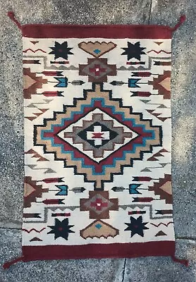 Vintage - Southwestern Navajo Kilim El Paso Wool Saddle Blanket 36 X 23   • $52.95