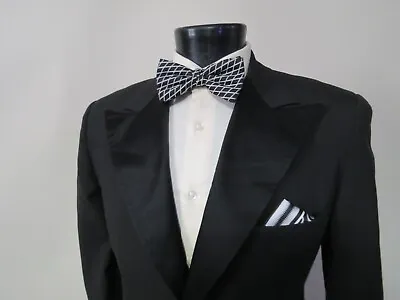 MINT VTG Chipp Classic One Button Peak Lapel Flat Front Bespoke Tuxedo Suit 40 R • $689