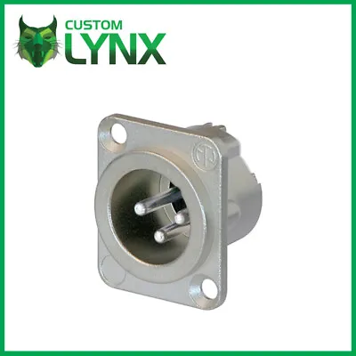 Neutrik NC3MD-LX Male XLR Chassis Socket. Nickel 3 Pin Panel Mount Connector PRO • £5.75