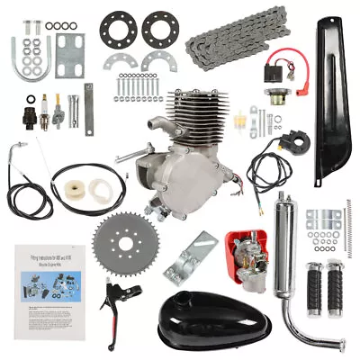 Complete Set 100cc 2 Stroke Bike Motorized Petrol Gas Bicycle Motor Engine Kit • $116.35