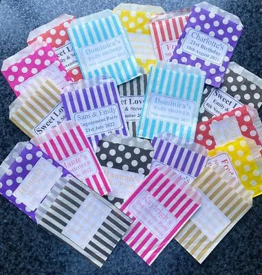 £2.75 • Buy Personalised Sweet Bags Wedding Favour Birthdays Christening All  Occasions 