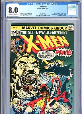 X-Men #94 CGC 8.0 OW-White Pages 2nd New X-Men 3rd Full Wolverine App 1975 • $1000