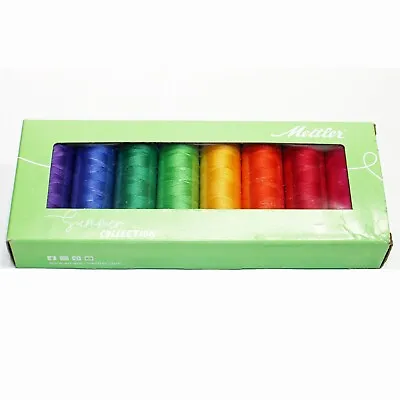 8 Spools Mettler Silk Finish Cotton Thread 1500 Yd/1372m Summer Collection • $15.99