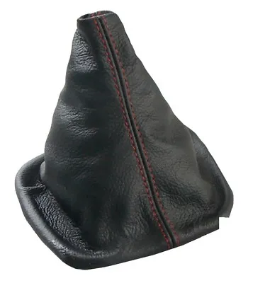 Italian Leather SHIFT BOOT BLACK / RED STITCH For VW Golf Jetta GTi GLi MK3 • $13.90