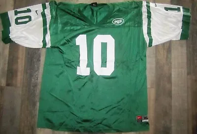 Vintage New York Jets Nike Football Jersey XL Green Chad Pennington #10 • $14.99