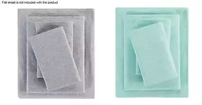 Mainstays 2 Pack Jersey Adult Fitted Sheet Set Cotton BlendedGray & Mint Green • $19.98