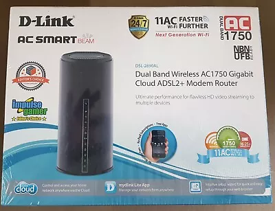 D-link Ac Smart Dual Band Wireless Ac1750 Gigabyte Cloud Modem Router Dsl-2890al • $175