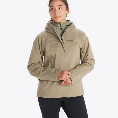 Marmot Womens PreCip Eco Pro Waterproof Jacket (Vetiver) • £75