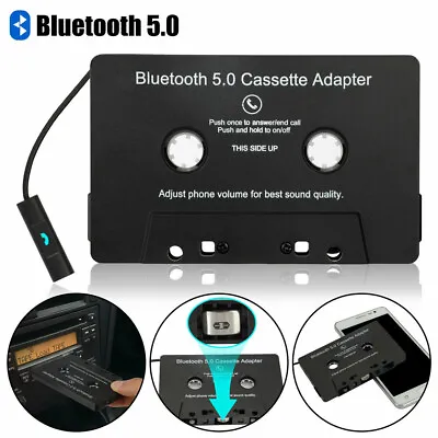 Bluetooth 5.0 Car Audio Stereo Cassette Tape Adapter To Aux For Iphone Samsung • £12.30