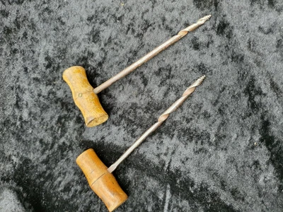 £7 • Buy 2 Auger Hand Drill Wooden Handle Vintage Tools (37)