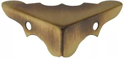 Brainerd Solid Antique Brass Corners Braces 9/16  X 1–1/4  Pack Of 4 With Screws • $9.95