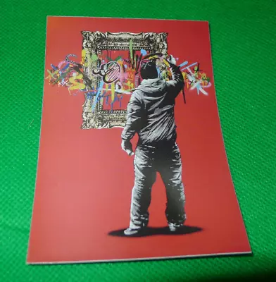 Martin Whatson Framed Red Art Print Sticker 6.5cm X 9.5cm Graffiti Prints • £5.50