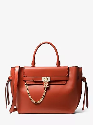 MICHAEL MICHAEL KORS Hamilton Legacy Large Leather Belted Satchel • $315