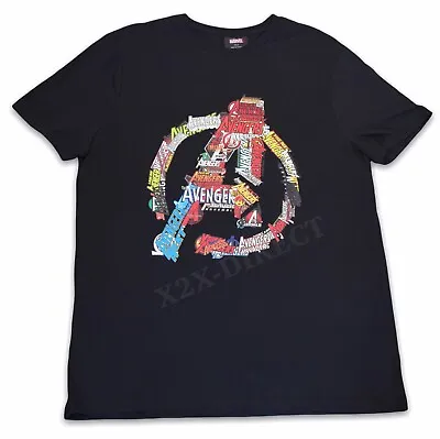 Men's Marvel Avengers Primark Black Short Sleeve T-Shirt Size XL BNWT NEW • £9.99