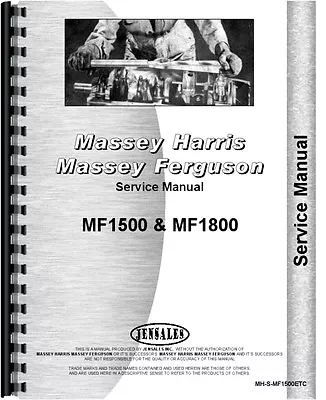 Massey Ferguson 1500 1800 Tractor Service Manual (MH-S-MF1500ETC) • $79.99