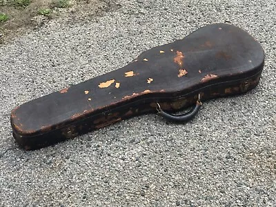 Vintage Violin Case Only Wood Fabric Green Interior Antique Fiddle Read • $29.99