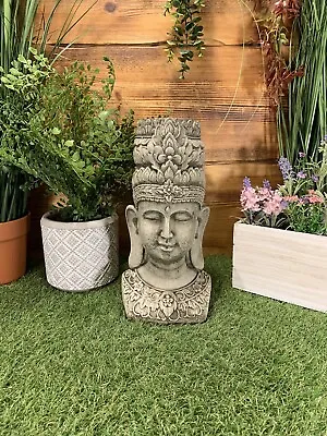 Stone Garden Zen Buddha Candle Holder Plant Pot Holder Statue Ornament • £29.35