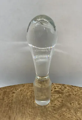 Vintage Very Large 5” Glass Bottle Stopper 1” To 7/8” Taper • $16.50