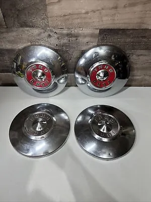 1955 1956 Ford Dog Dish Hubcap 10 1/2  Wheel Cover Rim Cap Vintage Antique SET • $159.99