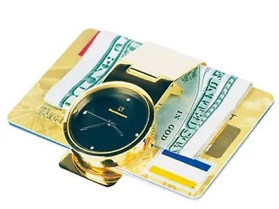 Steinhausen Gold Plated Money Clip Clock Watch • $39.99