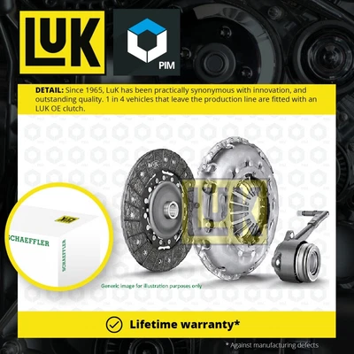 £129.90 • Buy Clutch Kit 3pc (Cover+Plate+CSC) Fits FORD FIESTA Mk5 1.25 02 To 03 190mm LuK