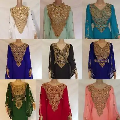 SALE New Wedding Dress Moroccan Dubai Kaftans Abaya Dress Very Fancy Long Gown • $53.99