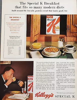 1963 Kellogg's Special K Cereal Breakfast That Fits Many Modern Diets Print Ad • $24.60