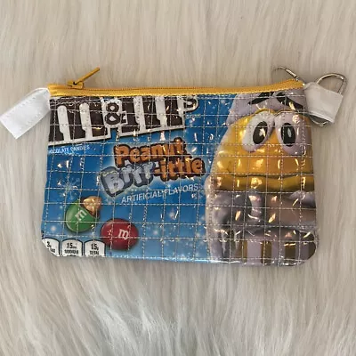 M & M's Chocolate Candy Handmade Wrapper Bag Zip Pouch Cosmetic Travel Bag • $9.44