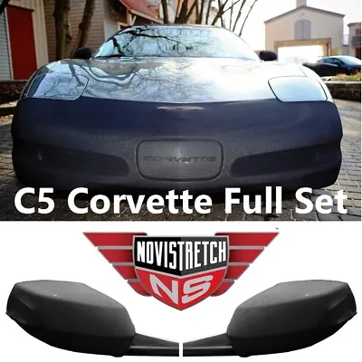 1997-2004 C5 Corvette Front Bumper Mask + MIRROR Covers Novistretch Bra Mesh SET • $179.95