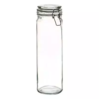 Argon Tableware Glass Spaghetti Jar - Airtight Clip Lid - 2L - Clear Seal • $22.30