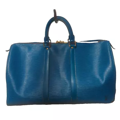 LOUIS VUITTON M42975 Epi Travel Bag Keepall 45 Hand Bag Blue 240420T • $323.64
