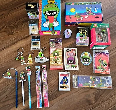 Lot Of 22 Vintage Marvin The Martian Collectibles Pencil Key Rings Pins Ornament • $33.80