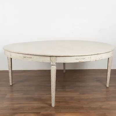 Large White Gustavian Style Round Dining Table New • $6550