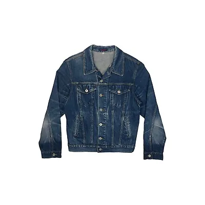 Vintage Hamnett By Katharine Hamnett Denim Jacket Mens Small Mid Blue Denim • £49.99