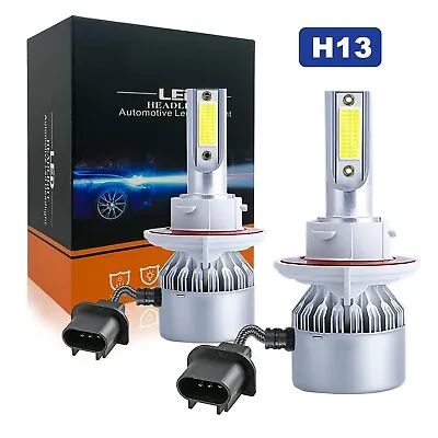 2× H13 9008 LED Headlight High Low Beam Light Bulbs Plug & Play 6000K White • $16.97