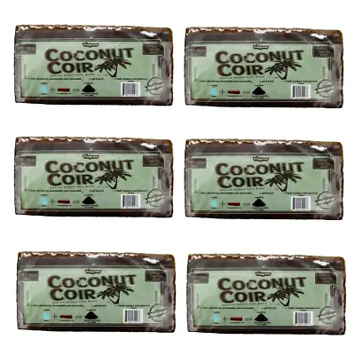 1.4 Lbs./650G Premium Coco Coir Soilless Grow Media Coconut Coir Brick (6-Pack) • $28.97