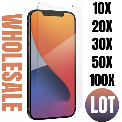 $67.99 • Buy Wholesale Bulk Lot Tempered Glass Screen Protector For IPhone 11 12 Pro Max XR X