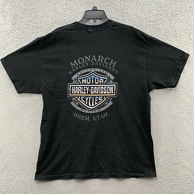 Vintage 2004 Harley Davidson Monarch Orem Utah Graphic T-Shirt Motorcycle XL • $45