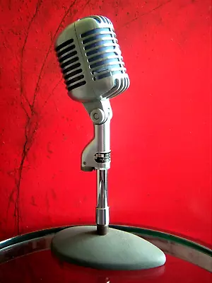 Vintage RARE 1959 DuKane 7A65 Dynamic Microphone W Stand Shure 55S Elvis Display • $355