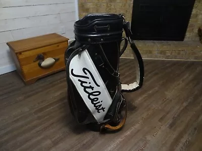 Vintage 6-Way Titleist Golf Staff Bag ⛳ Black/White 11'x8' • $149.95
