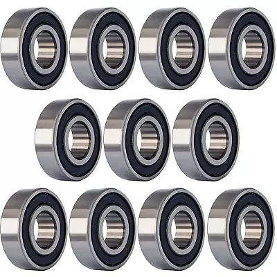 10 PCS R8-2RS 1/2  Bore Double Rubber Sealed Ball Bearing: 1/2 X1-1/8 X5/16  AB • $12.99