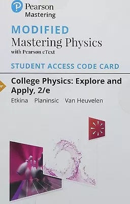 Modified Mastering Physics With College Physics: Explore And Apply EText 2nd Ed • $99.99
