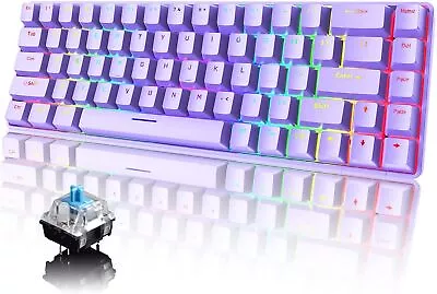 $47.90 • Buy Mechanical 60% Wired Gaming Keyboard Portable USBC RGB Backlit For PC Laptop