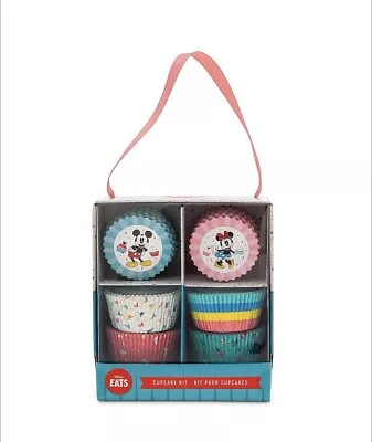 Disney Eats Collection Mickey And Minnie Mouse Paper Liners Toppers Cupcake Kit • $24.89