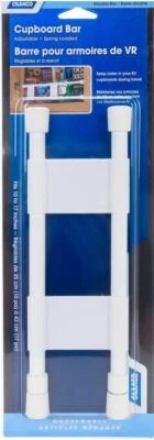 $12.98 • Buy Camco 44093 10  To 17  Double White Cupboard Refrigerator Bar RV Camper Home