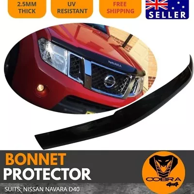 Bonnet Protector Fits Nissan Navara D40 Black Tinted Visor Shield 2005 - 2010 • $95