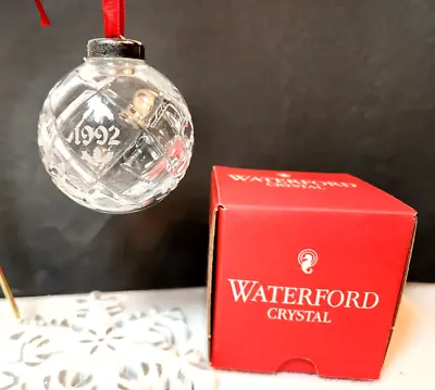 $15 • Buy 1992 Waterford Annual Crystal Christmas Ball Ornament Ob