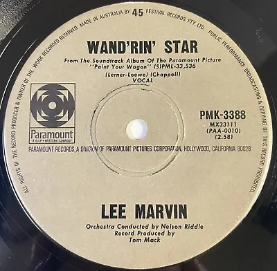 Lee Marvin Wand’rin’ Star Vinyl Record 7” 45 RPM PMK-3388 Paramount Records 1970 • $11.89