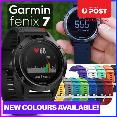 Replacement Silicone Sport Band Strap For Garmin Fenix 5/6/6x/7/7 Plus/7x Plus • $11.95