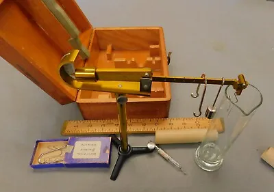 Sargent & Co. Antique Specific Gravity Balance Scale W/ Beaker & Scale Weights • $60